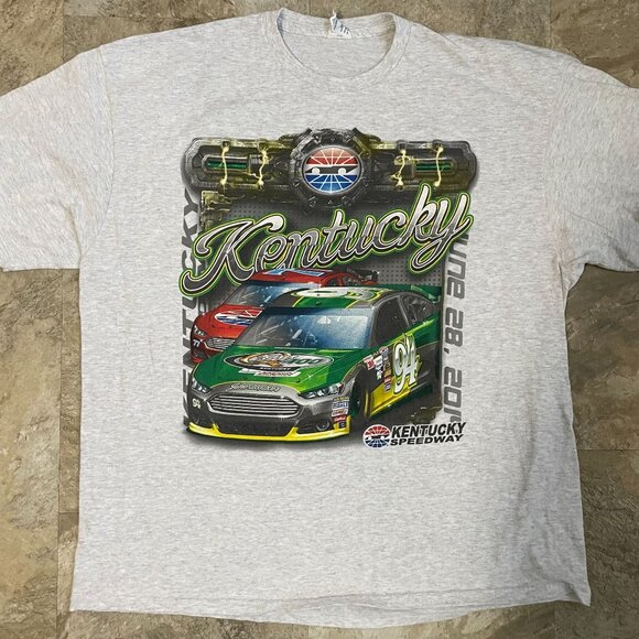 Kentucky Speedway Graphic Tee Mens 2XL XXL Quaker State 400 Nascar Racing Shirt - Picture 3 of 7